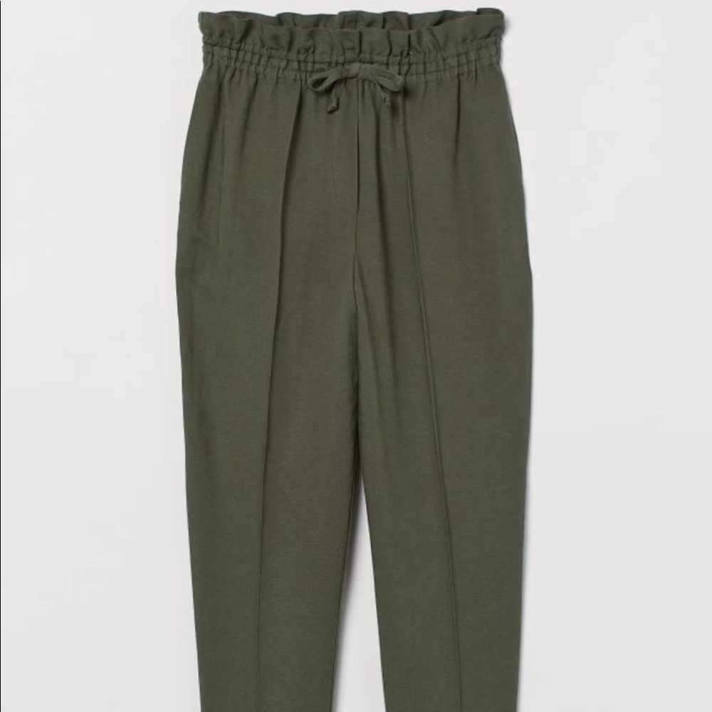 H & M linen blend pants trousers size Small new